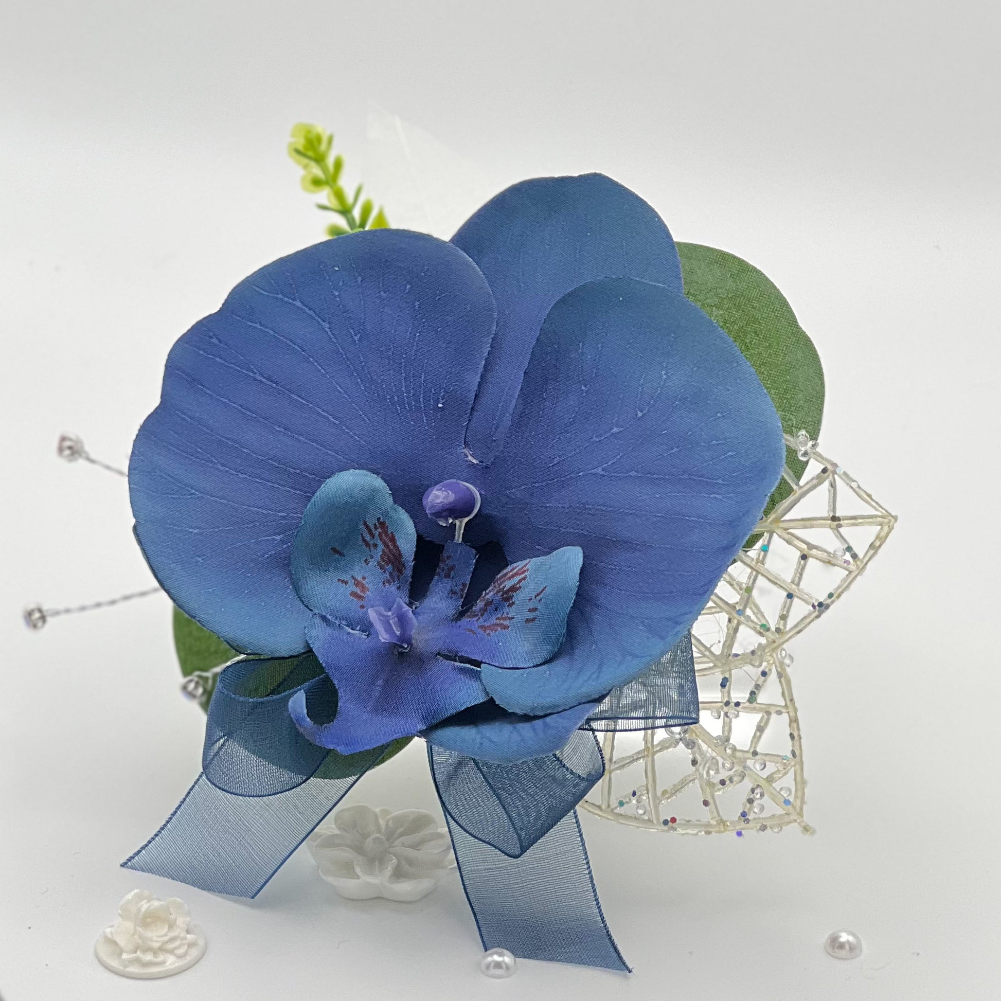 Navy Orchid Debs Corsage