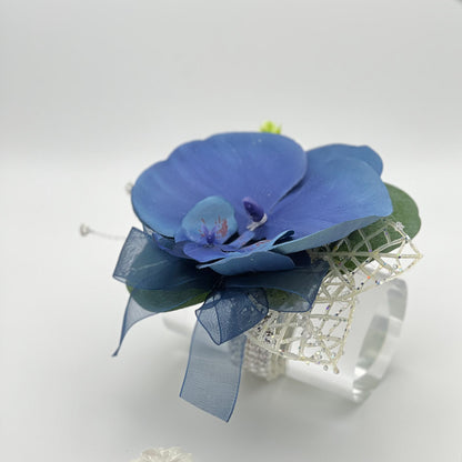 Navy Orchid Debs Corsage 1