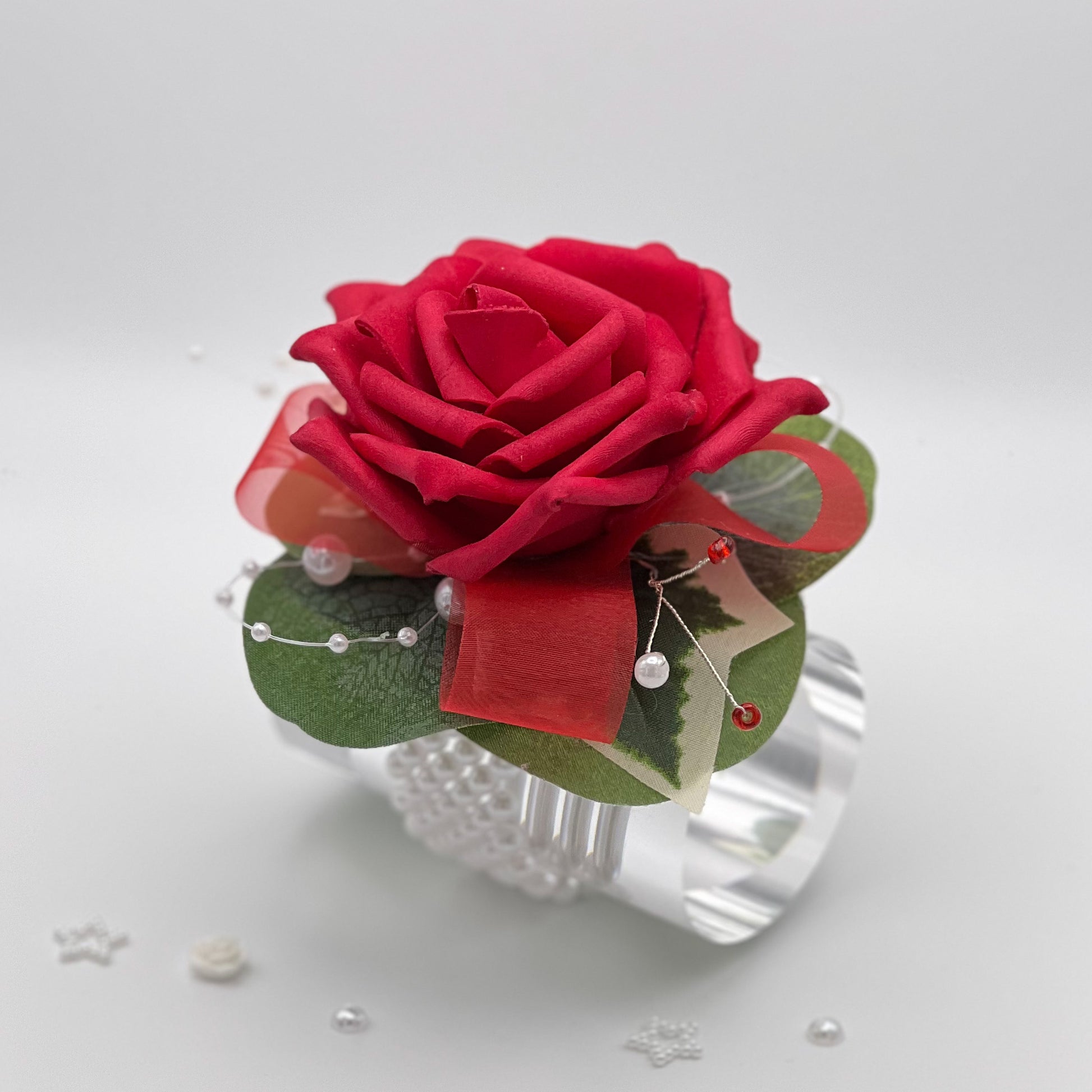 Red Rose Debs Corsage 1