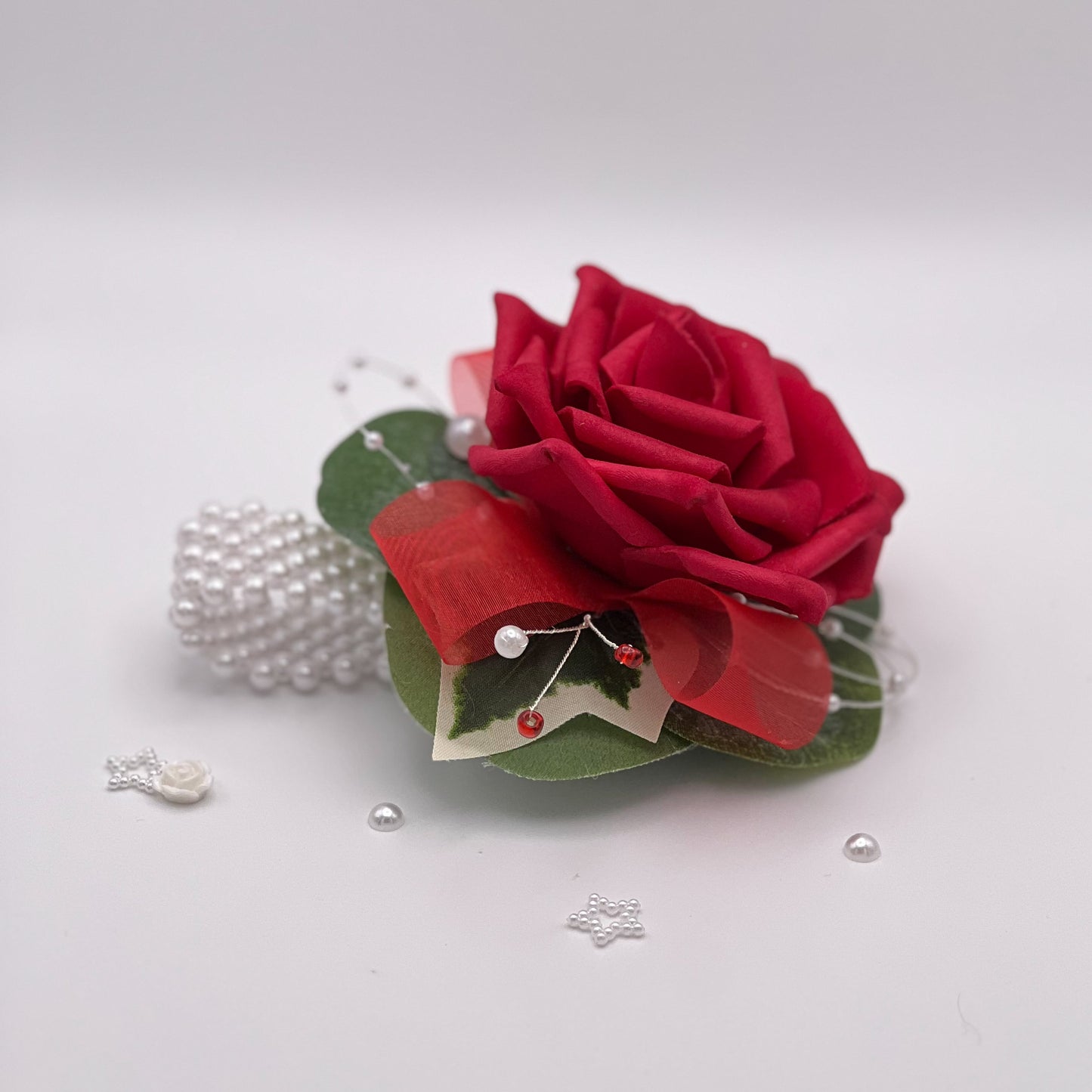 Red Rose Debs Corsage 2
