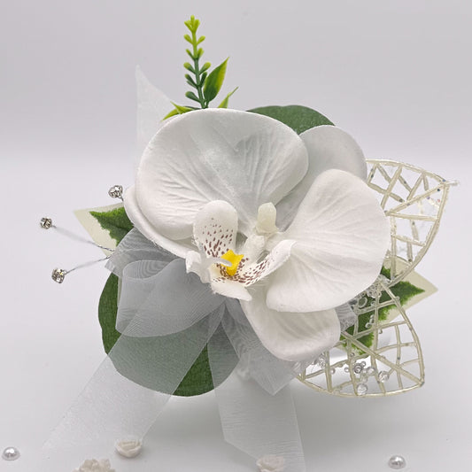 White Orchid Debs Corsage