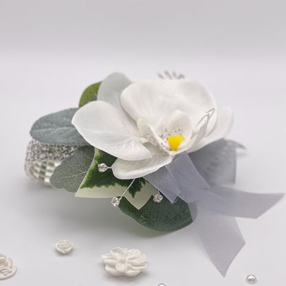 White Orchid with Silver Debs Corsage 2