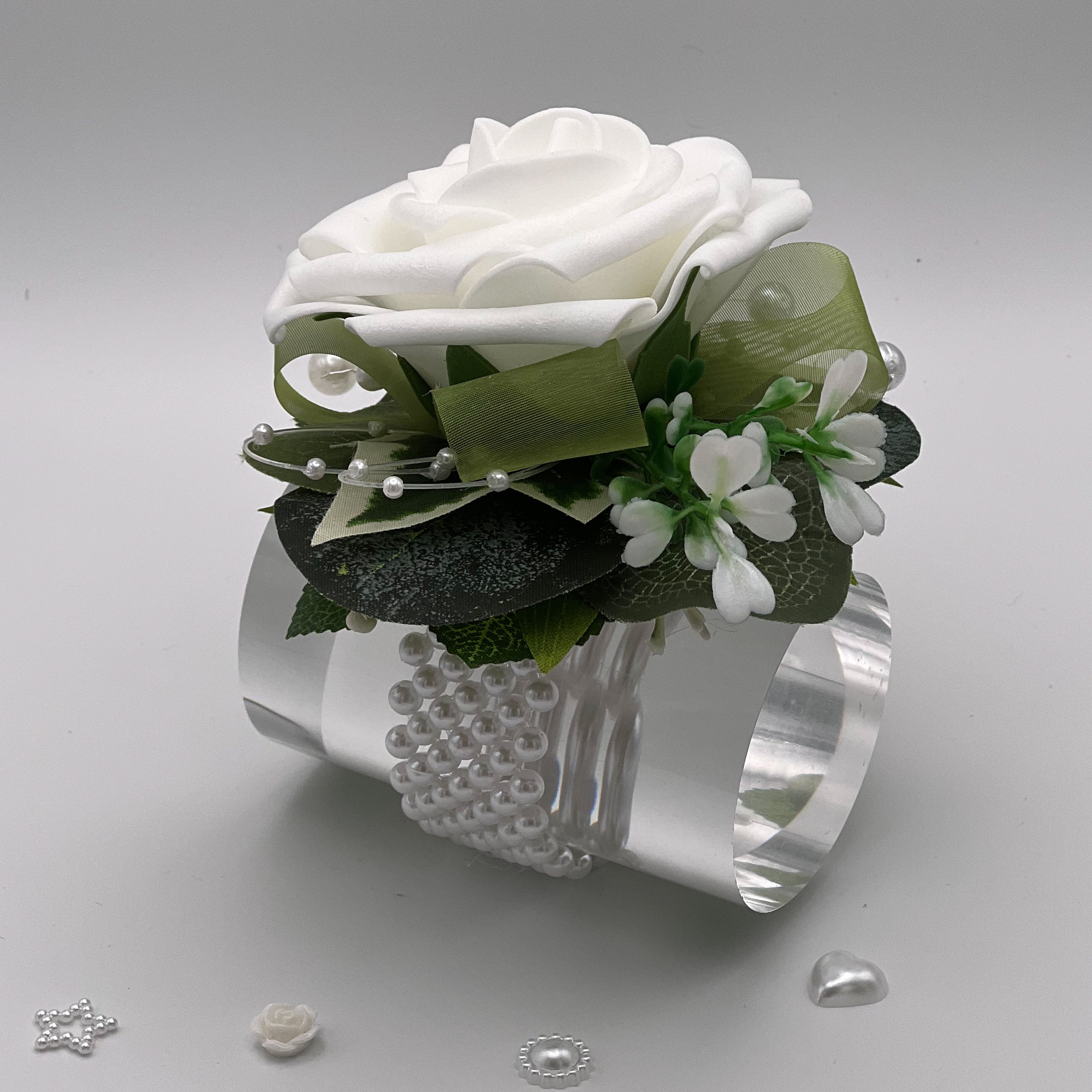 Flower Girl Pearl Beaded Flower Corsage Bracelet | Flower bracelet wedding,  Bridesmaid bracelet flower, Flower girl bouquet